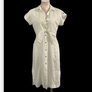 Maeve -Anthropologie Elspeth linen white dress. Size 0. So flattering